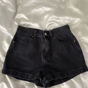 PacSun Black Jean Shorts High Waisted Relaxed Fit